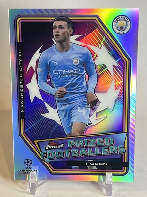 Phil Foden Prized Footballers Insert 2022 TOPPS FINEST UEFA #PF-16 Man City