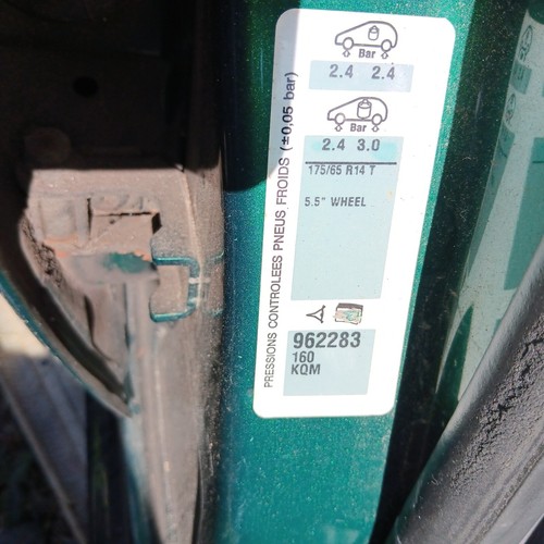PEUGEOT 206 Pre-facelift 1999-2003 1.4 HDI LX 'KQM Green' 4-Door 67BHP - Fusex4 - Picture 4 of 4
