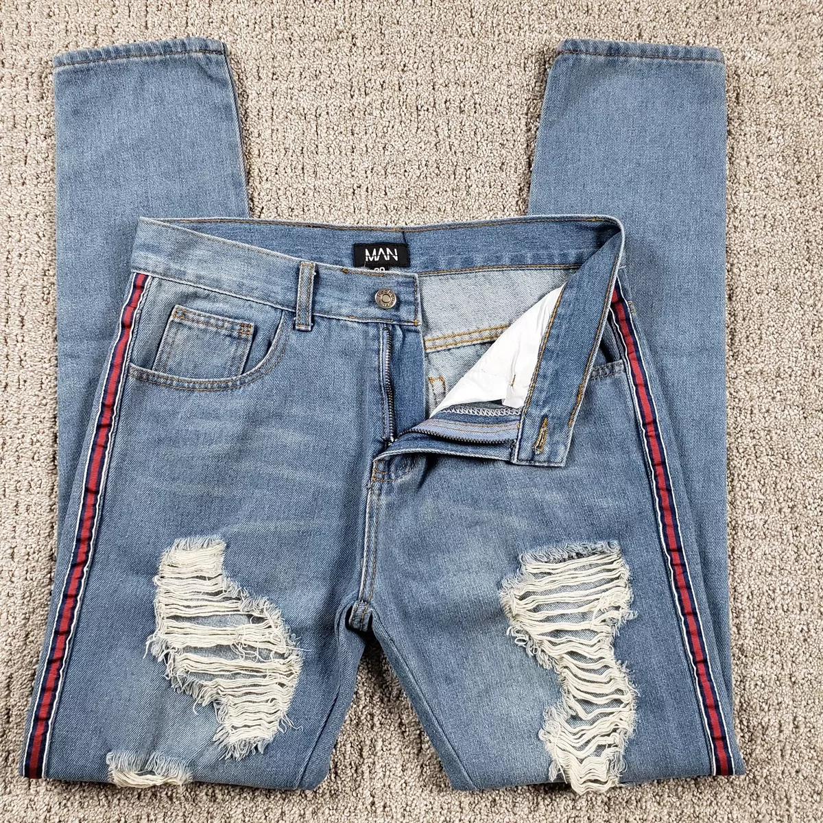 Boohoo mens shop ripped jeans