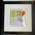 Framed fused glass autumn trees picture (C)