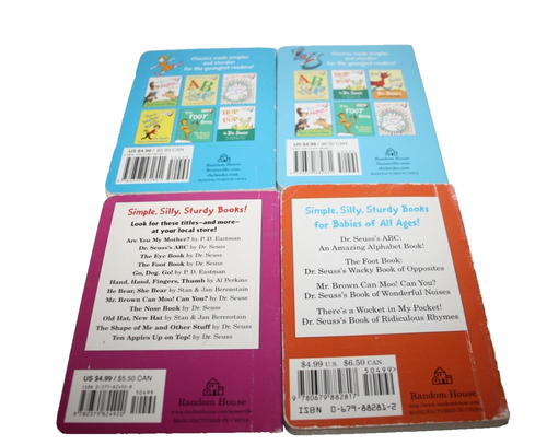 Dr. Seuss Bright & Early Board Books Lot Of 4 Fox In Sox ABC Wocket Tooth Book - Picture 3 of 3
