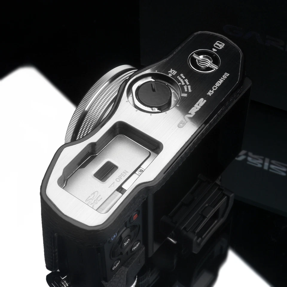 Funda de cuero GARIZ para Olympus EM10II E-M10 II XS-CHEM10IIBK negra Foto 3 de 4