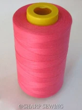 1 SPOOL SWISS PINK 100%  POLYESTER SERGER QUILTING THREAD T27 6000 YARDS #841