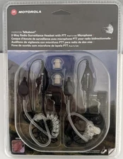 Motorola Talkabout 1518 2-Way Surveillance Headset PTT Mic Radio Earpiece NEW