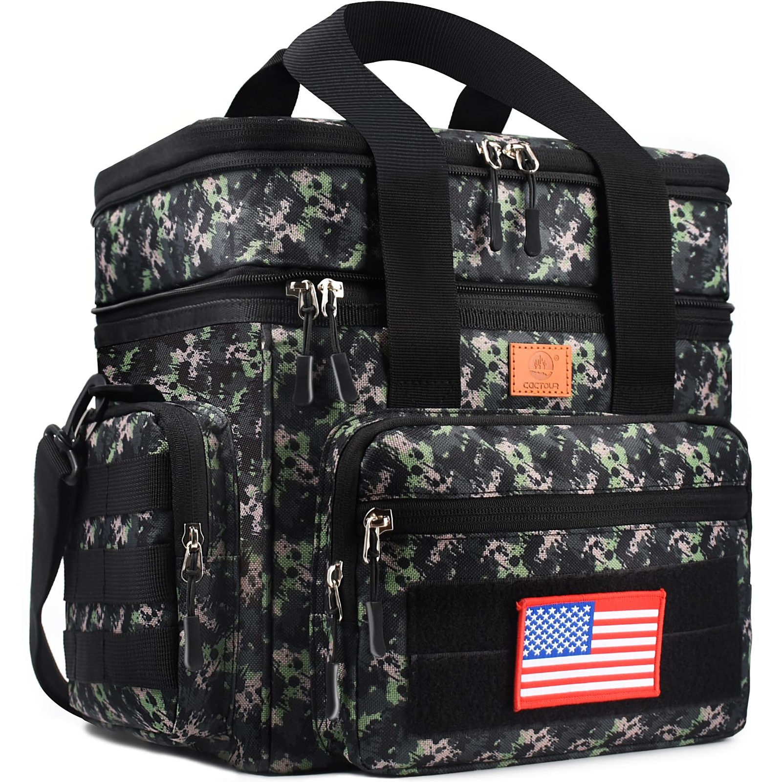For Men,double Deck Tactical Lunch Bag With Shoulder Strap,l