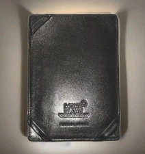 Montblanc Black Leather Card Holder Wallet Made in Italy Luxury Designer