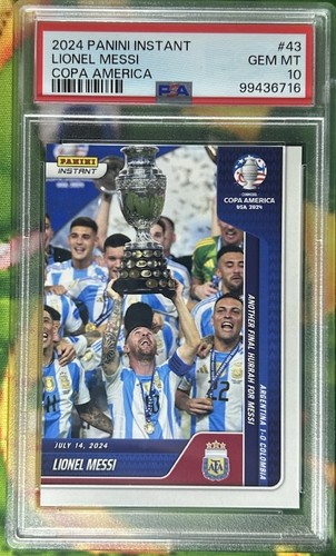 LIONEL MESSI 2024 PANINI INSTANT COPA AMERICA #43 FINAL CHAMPION - PSA 10