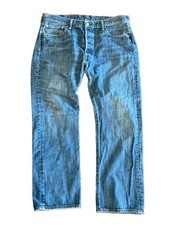 Levi s 501 Original Fit Jeans Men 36x30 Button Fly Straight Leg Faded Blue