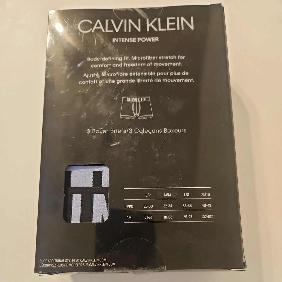 Трусы-боксеры Calvin Klein упаковка 3 шт. из микрофибры синие красные мужские NB2594916 - Изображение 4 из 4