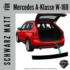 Ladekantenschutz Lackschutzfolie für Mercedes A-Klasse W-169 ab 2004 schwarzmatt