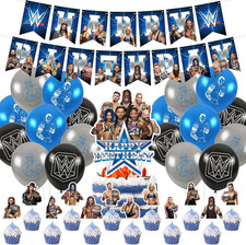 Wrestling Birthday Decorations, Wrestling Party Supply Include Happy Birthday Ba