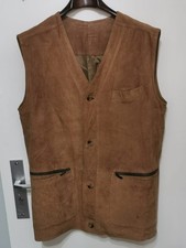 David Moore classic Weste cognacfarben Gr. 52 echt Leder