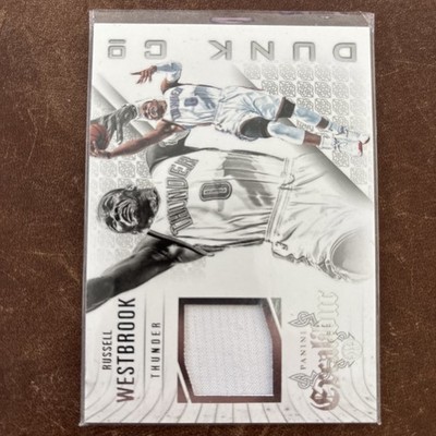 Russell Westbrook 2014-15 Panini Excalibur Dunk Game Worn Jersey Patch Relic NBA