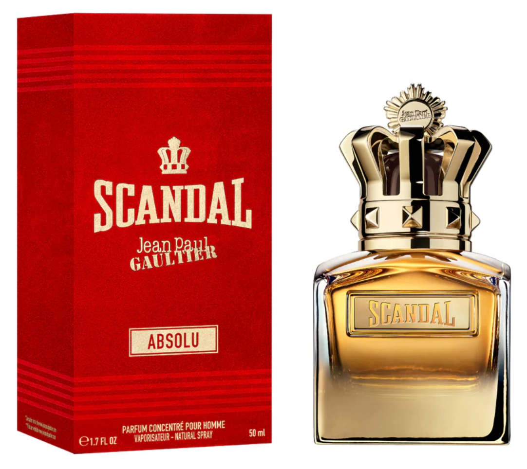 JEAN PAUL GAULTIER SCANDAL ABSOLU 50ML  PARFUM CONCENTRE POUR HOMME  SPRAY -NEW