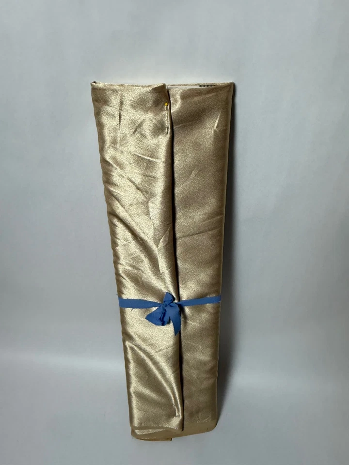 3 yards of Crepe Backed Satin Wide Honey Gold Color 58" wide 100% polyester - Image 4 of 4