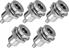 5-Pack DC-099 5.5 Mm X 2.1Mm 30V 10A DC Power Jack Socket,Threaded Female
