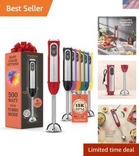 Detachable Handheld Blender with Turbo Boost - Perfect for Smoothies & Baby Food