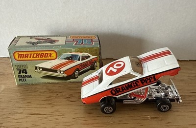 Original Matchbox Box for a 1971 #70 Dodge Dragster Superfast Car Original Matchbox Box for a 1971 #70 Dodge Dragster Superfast Car