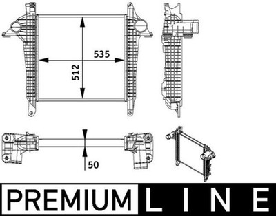 MAHLE Ladeluftkühler PREMIUM LINE CI 136 000P für TGL MAN 1 2