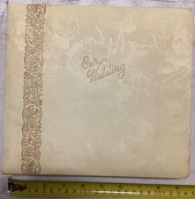 Vintage Family-Vue Photo-Curio Golden Hinge Binding Wedding Photo Album Org Box