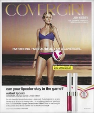 COVER GIRL Beauty 1-Page PRINT AD 2012 volleyball Olympian JEN KESSY