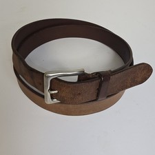Polo Ralph Lauren Brown Genuine Leather Belt Men Size 44 110 Broken In Soft