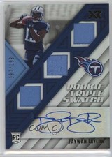 2017 Panini XR Rookie Triple Swatch Auto 197/199 Taywan Taylor #198 Auto 14md