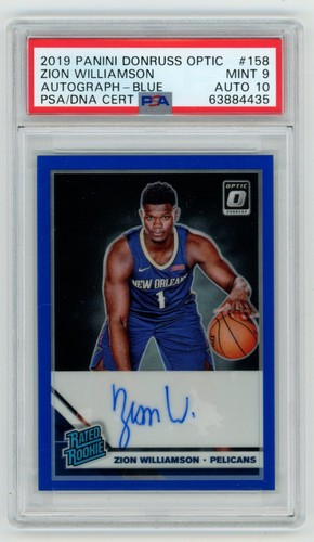Zion Williamson 2020 Donruss Signature Series card