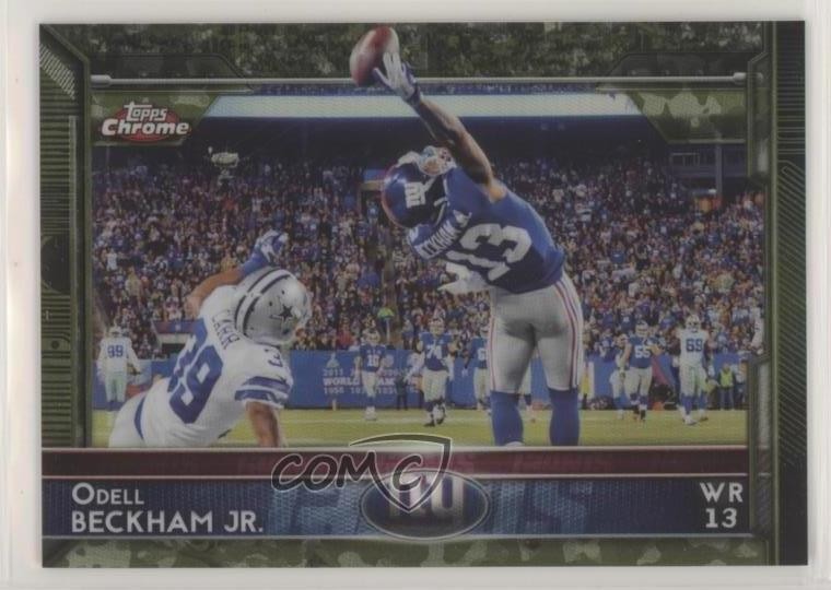 2015 Topps Chrome STS Camo Refractor 415/499 Odell Beckham Jr #18 lb9