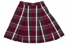 Lot of 4 Girls Plaid School Uniform Skirts Maroon Size 6 8