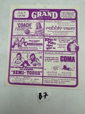 July 1978 Northfield Grand Theatre Movie Calendar Poster