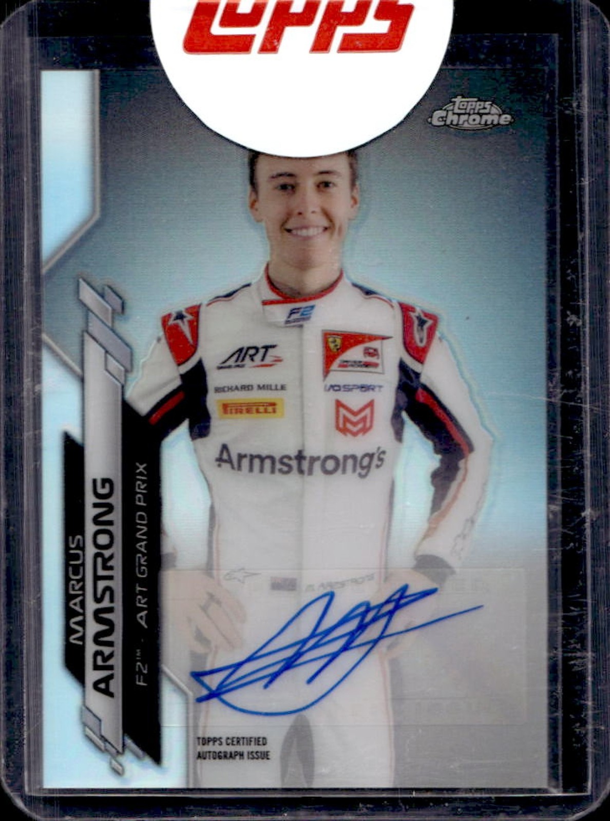 2020 Topps Chrome F1 Marcus Armstrong Auto #/356