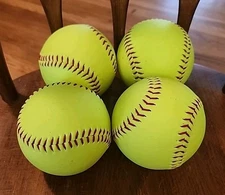 4-Pack Rarapop Sports Fast Pitch 12in. Practice Softballs