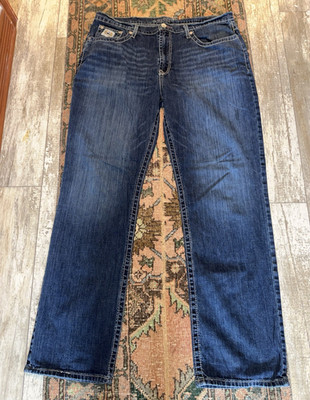 CINCH White Label Women s Dark Wash Straight Jeans Stretch Mid Rise 5-Pocket