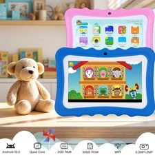Kids Tablet 7" Android Tablet Quad-Core 2GB+32GB Pre-Installed Apps WiFi Tablets