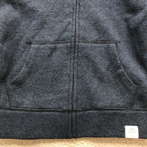 GAP Kids Sweatshirt Hoodie Jacket Boys Youth Medium Long Sleeve Full-Zip Navy - Picture 6 of 10