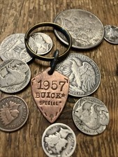 1957 Buick Special Custom Copper Key Fob 57 Wkey Ring A