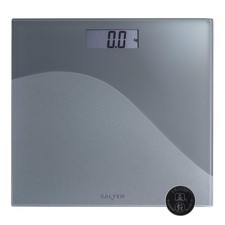 Salter Wave Electronic Bathroom Scale – Frosted Glass, Black, Boxed