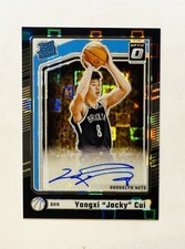 2024-25 DONRUSS OPTIC 331 YONGXI JACKY CUI AUTO RC BLACK PANDORA 10/25 NETS