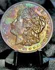 1921 Morgan  Dollar UNCIRCULATED Monster Toning Overse And Reverse -87