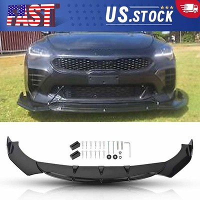 For KIA Stinger K5 2018-2023 Glossy Front Bumper Lip Spoiler Splitter Diffuser