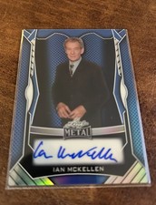 Ian McKellen 2025 Leaf Metal On-Card Auto # /20 X-Men Lord of the Rings Gandalf!