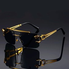 Women Sunglasses Fahsion Glasses Cool Tiger Stand men's glasses Frameless