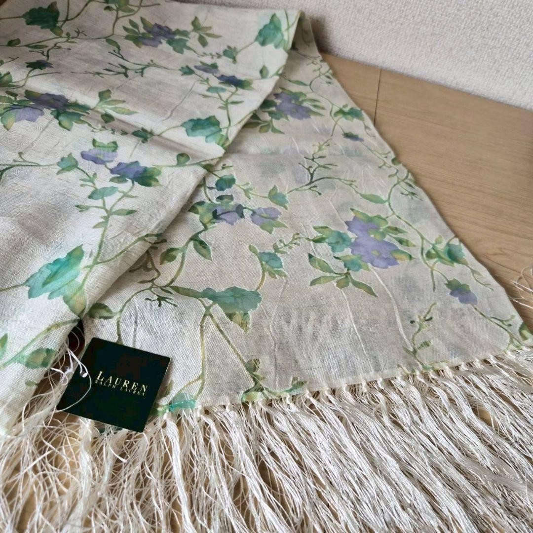Ralph Lauren Stole/Scarf Linen Floral Pattern 202 x 58cm image 7