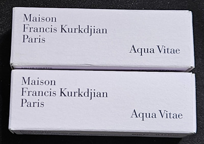 2 MAISON FRANCIS KURKDJIAN PARIS AQUA VITAE COLOGNE 5 ML/0.17 0Z, NEW