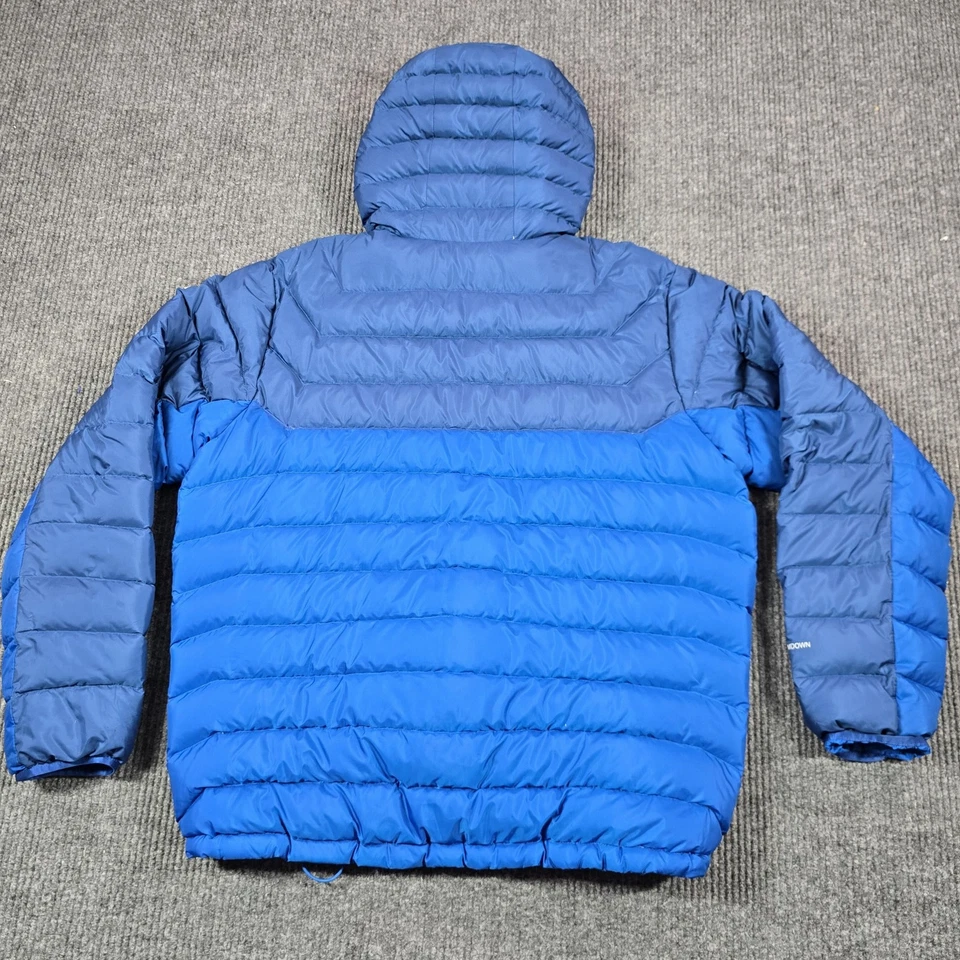 Chaqueta Eddie Bauer Para Hombre XL Azul Con Capucha Stormdown 800 Plumón Aislado Foto 2 de 4