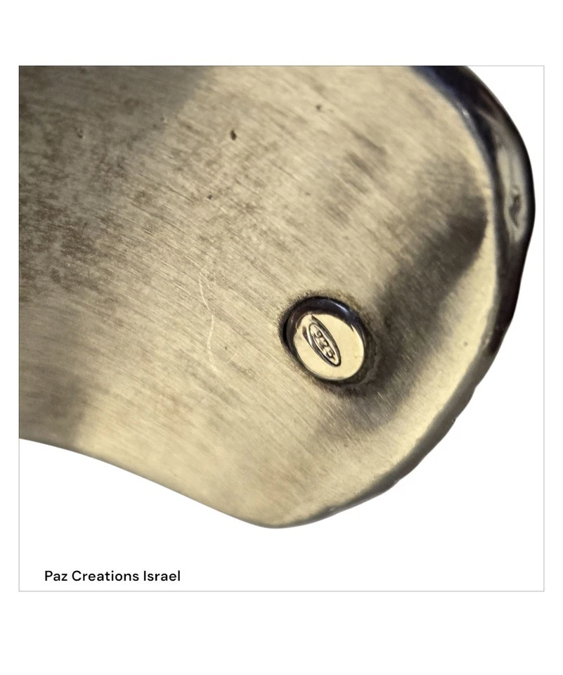 72.4gr! Paz Creations Israel Nest Sterling Silver Wide Cuff Bracelet  - Image 4 of 4