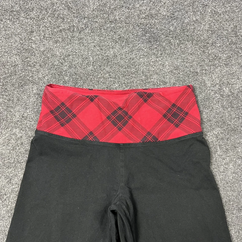 Leggings femininas Victoria's Secret rosa ioga xadrez média foldover - Imagem 3 de 4