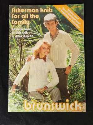 No Relist Fisherman Knits For All the Family Aran Irish Sz 4-46 Brunswick