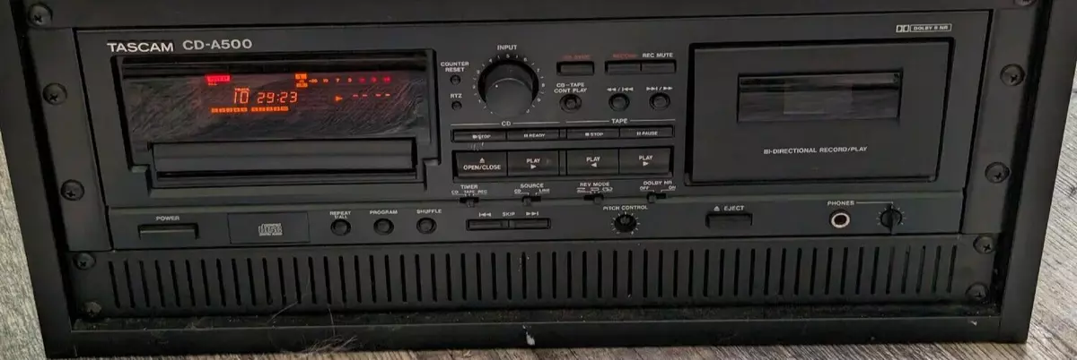 TASCAM CD-A500 Teac Professional CD Player Cassette Deck Combo - TESTED WORKING